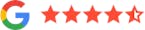 4.5 stars on Google